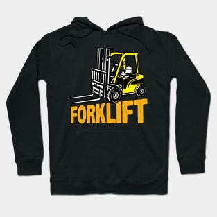 Forklift truck Yellow Hoodie